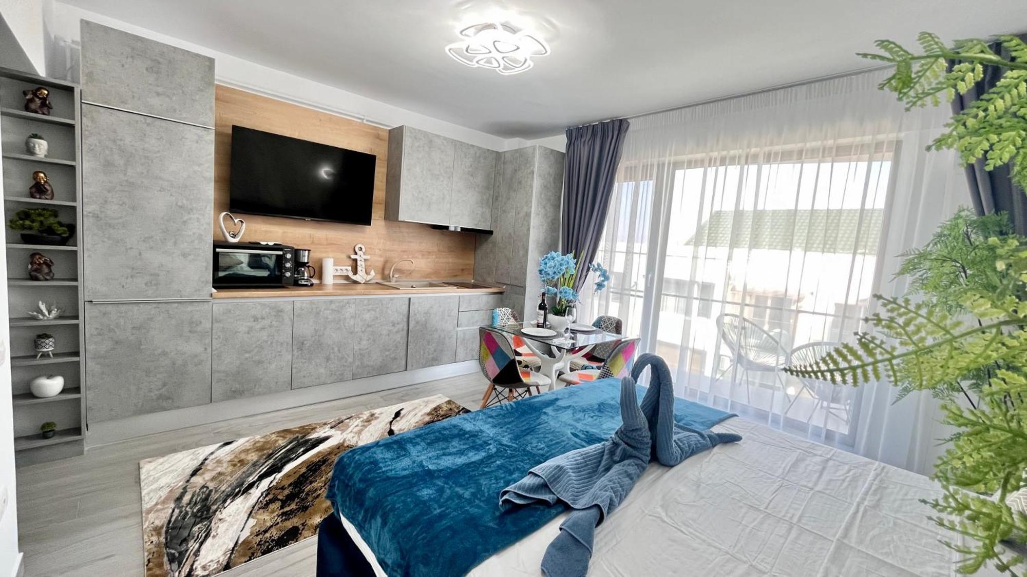 Cosmopolitan - Studio Pe Plaja Cu Vedere La Mare & Loc Parcare Gratis Нэводари Экстерьер фото
