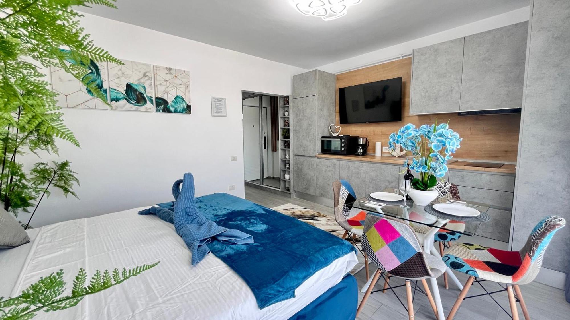 Cosmopolitan - Studio Pe Plaja Cu Vedere La Mare & Loc Parcare Gratis Нэводари Экстерьер фото